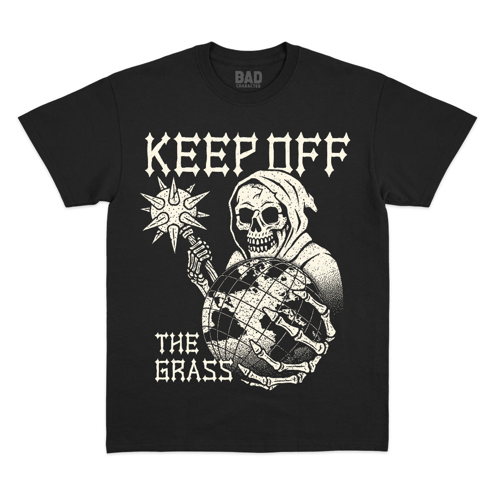 Keep Off The Grass Black Tee